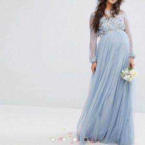 Beautiful, flowy Maya Maternity Embellished Gown